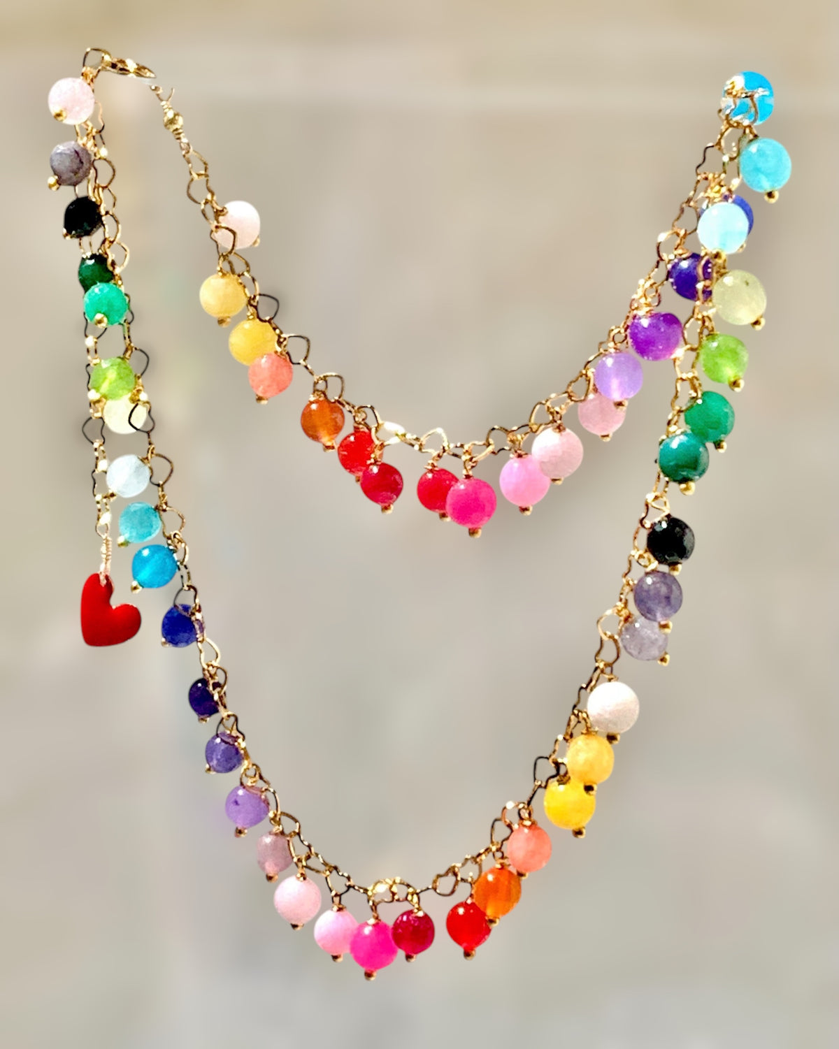 Collana love is love in pietra naturale
