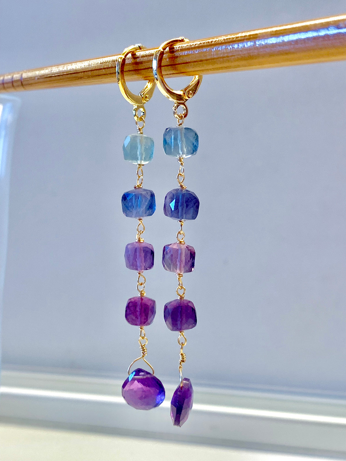 Orecchini in fluorite