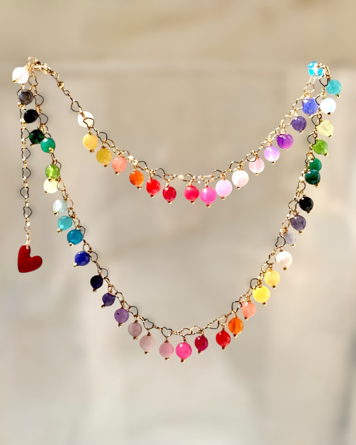 Collana love is love in pietra naturale
