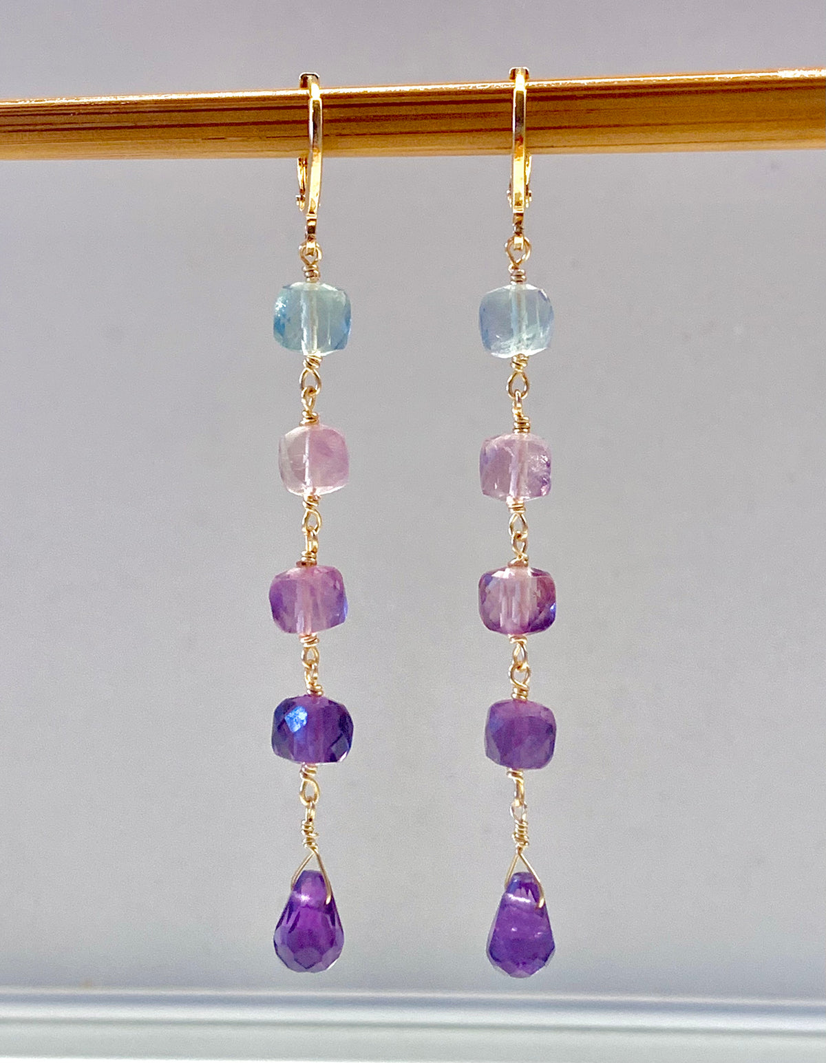 Orecchini in fluorite