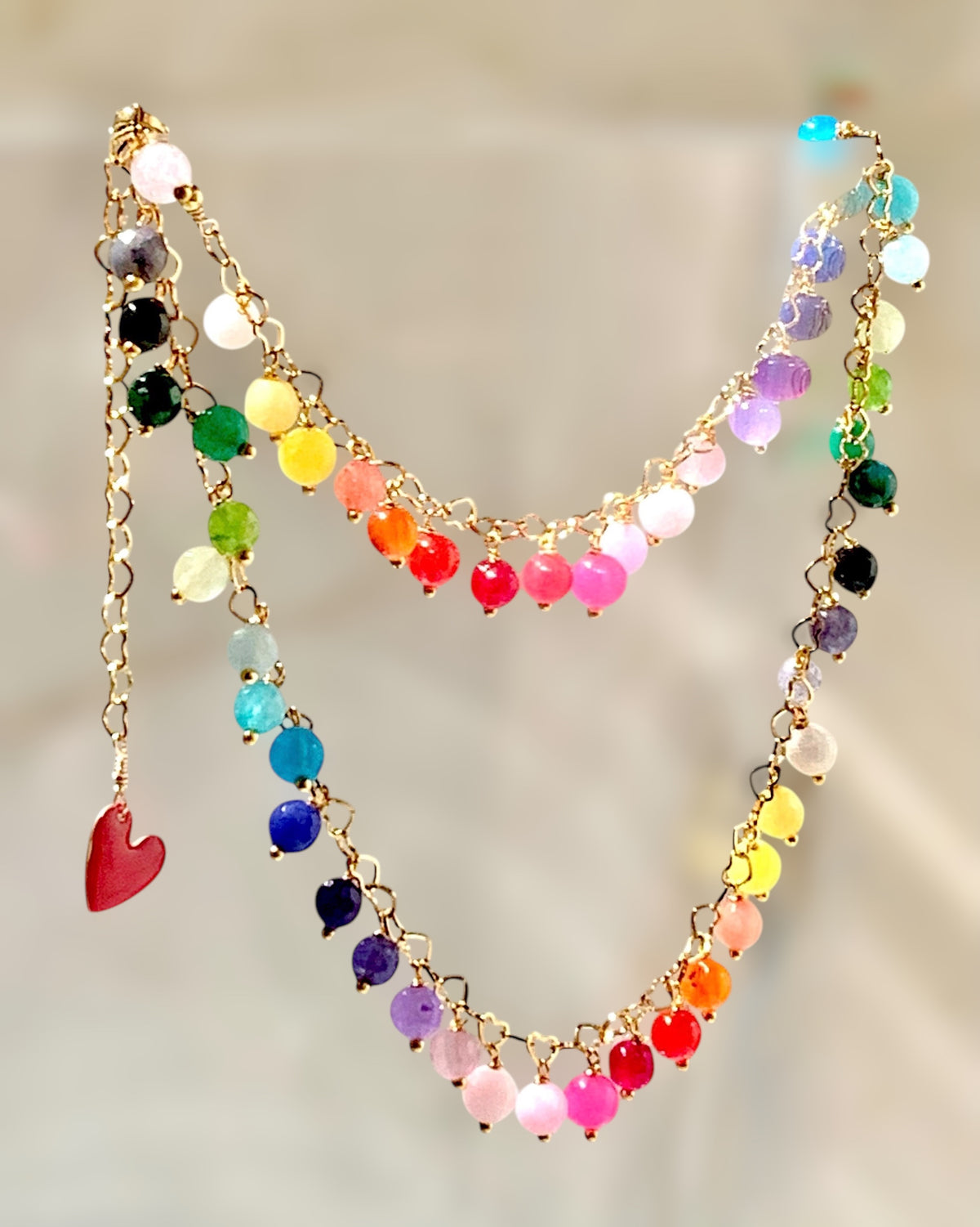 Collana love is love in pietra naturale